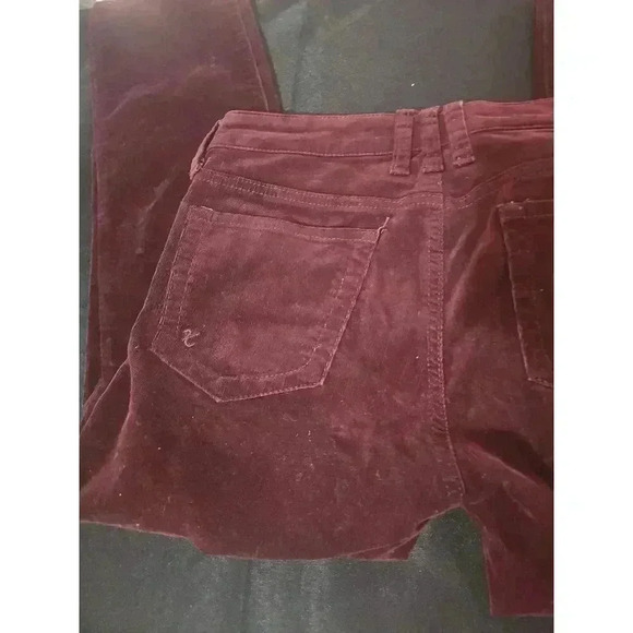 Kut From The Kloth Wine Red Corduroy Skinny Pants 5 Pocket Size 6 - Picture 4 of 5